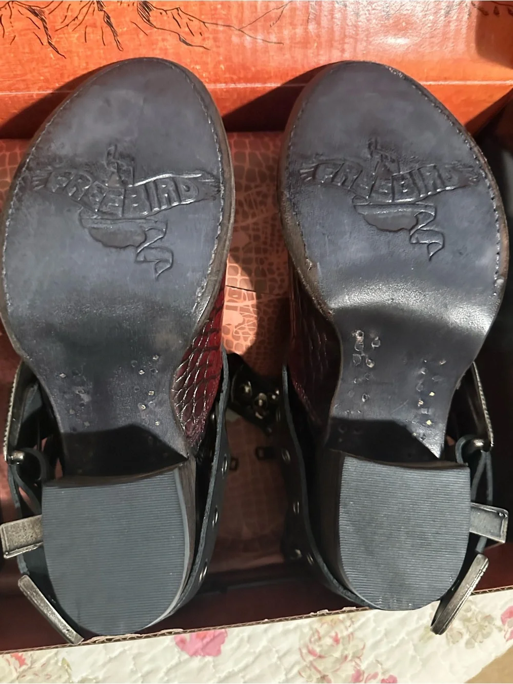 FreebirdBurgundy Leather Ankle Boots